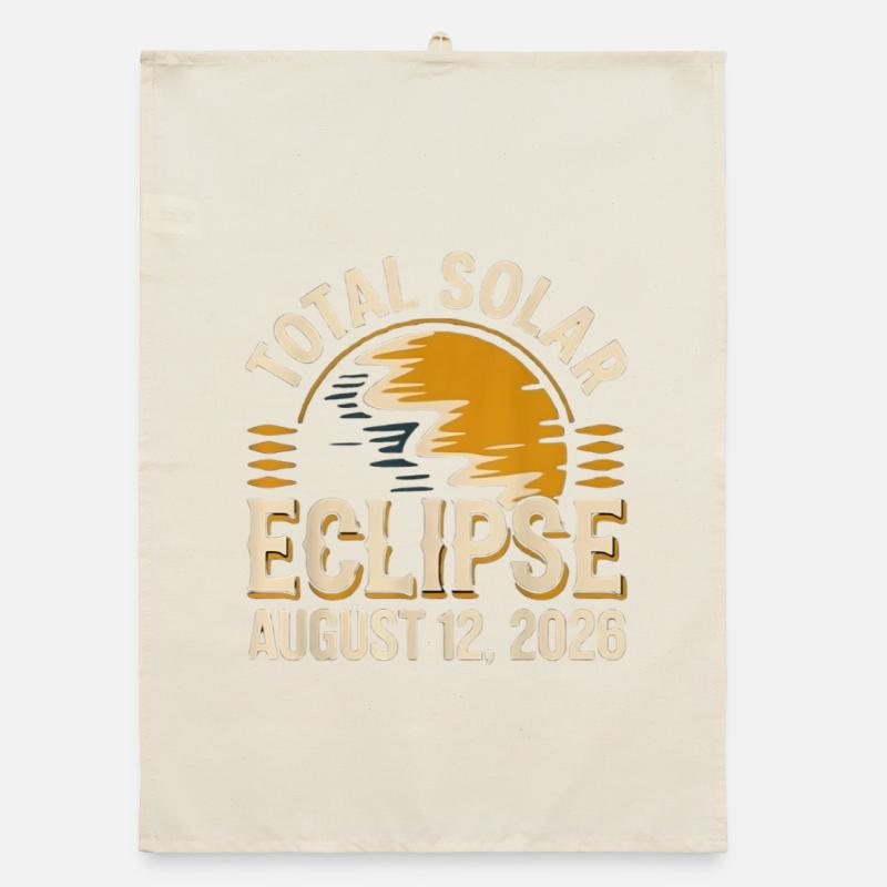 Total Solar Eclipse 2026 Totality August 12 Organic dish towel