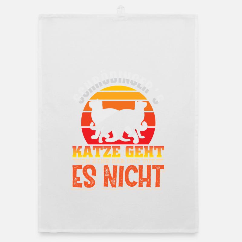 Le chat de Schrödinger Nerd Geek Physicien Science Torchon bio