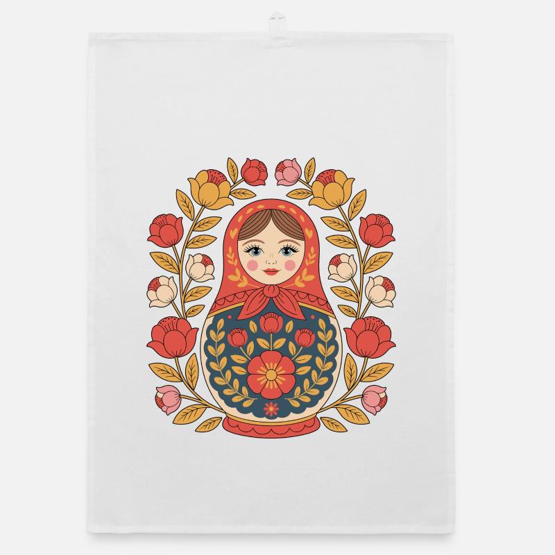 Conception de couronne de fleurs matriochka Torchon bio