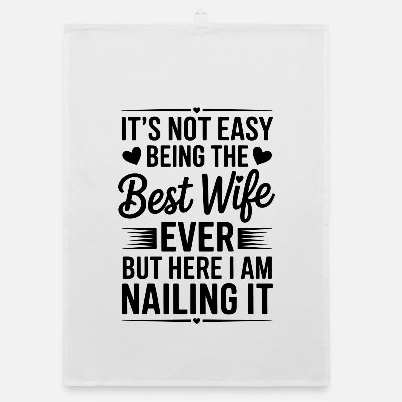 Ehefrau Spruch Ehefrauen Lustiges Ehefrau Geschenk Organic Geschirrtuch