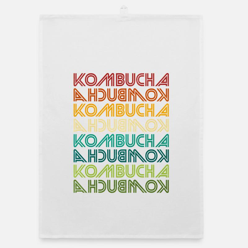 Kombucha Gradient Multi-Print Organic dish towel
