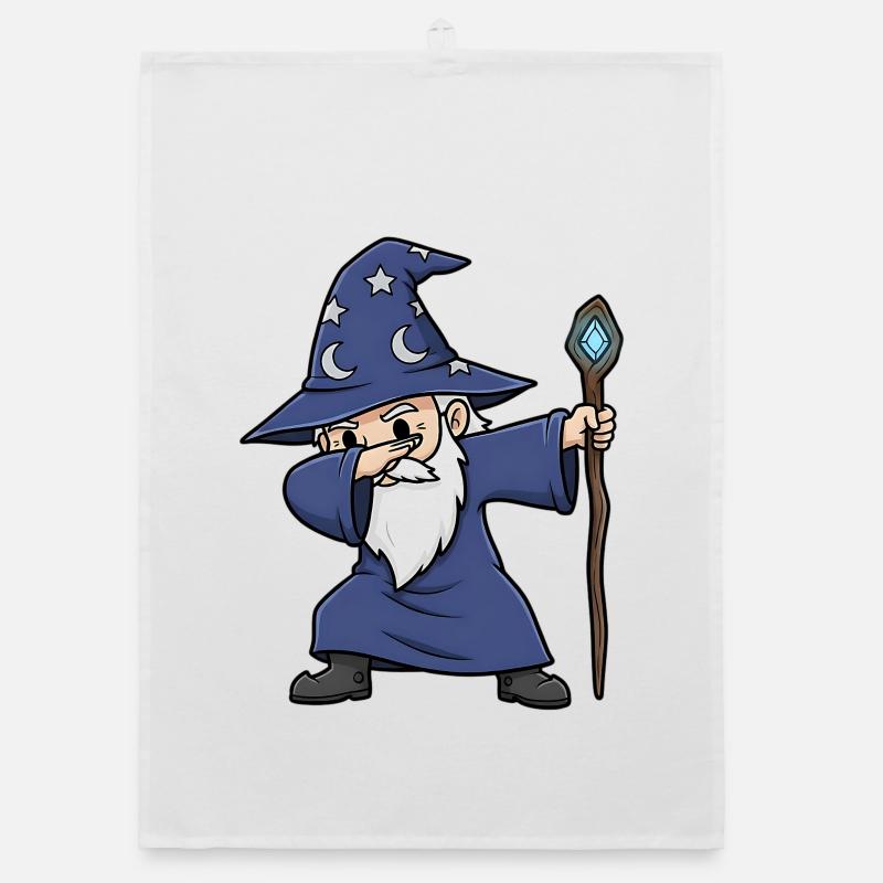 Dabbing Wizard - Conception de sorcier amusant Torchon bio