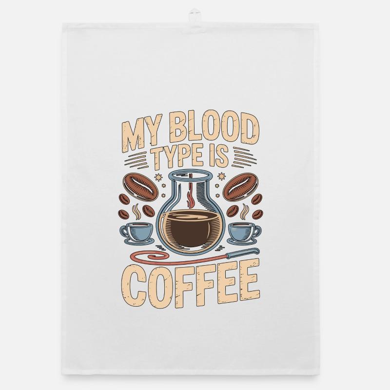 Lab Technician My Blood Type Is Coffee Phlebotomy Organic dish towel