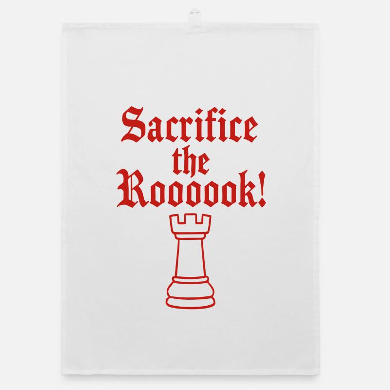 Sacrifier la tour Gothic Print - Torchon bio - blanc