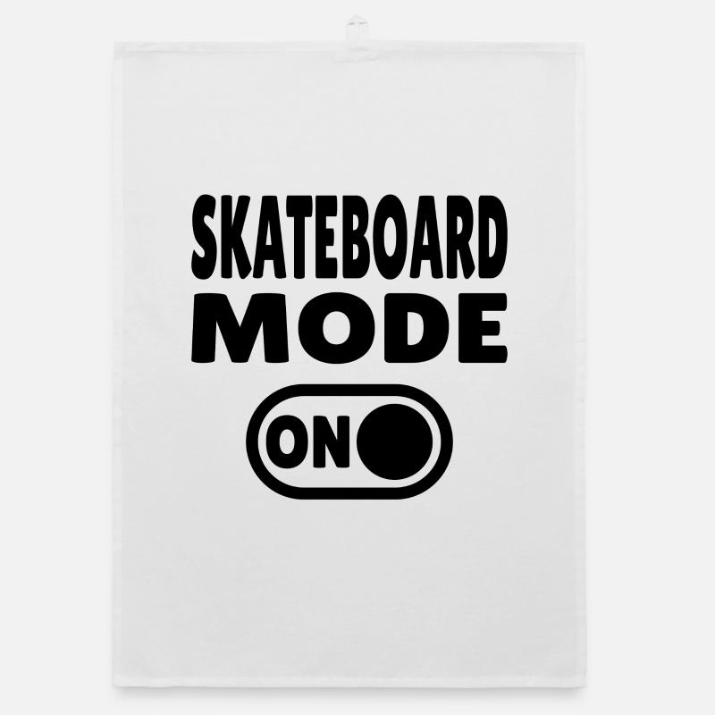 Skateboard Mode ON Organic Geschirrtuch