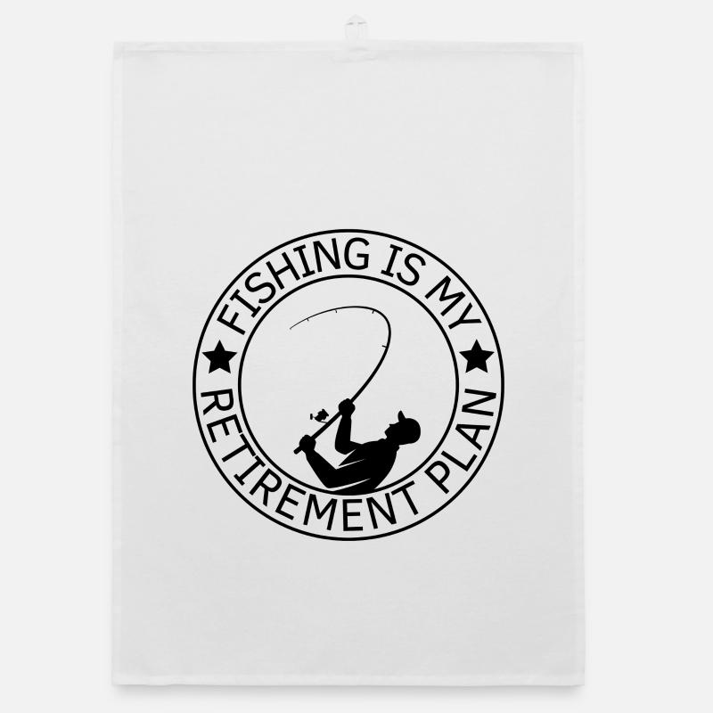 La pêche est mon plan de retraite Torchon bio