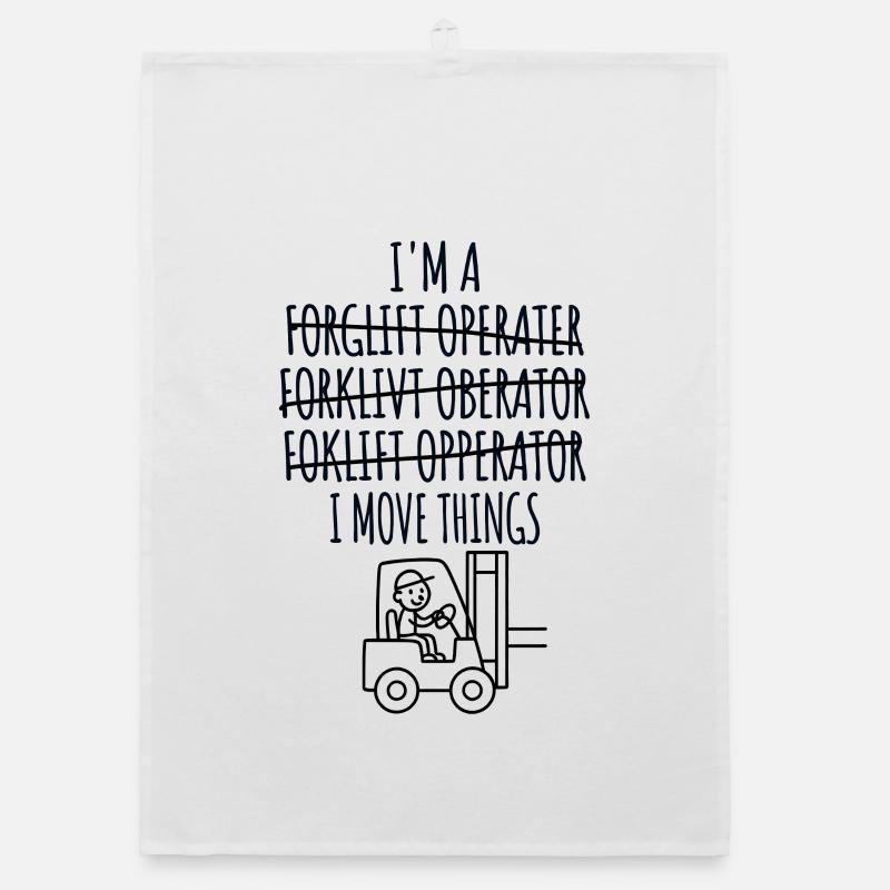 Staplerfahrer Gabelstaplerfahrer, Stapler Lagerist Organic Geschirrtuch