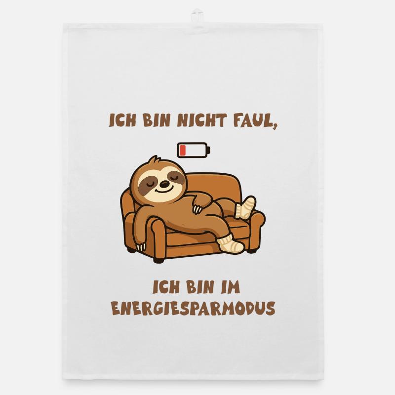 Sloth Power Saving Mode Design Organic dish towel