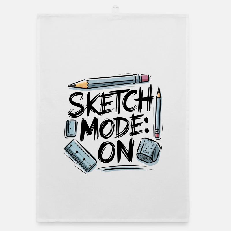 Mode d’esquisse : ON – Mode créatif actif Torchon bio