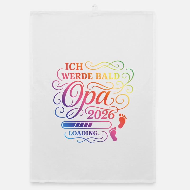 Ich werde bald Opa 2026 Organic Geschirrtuch