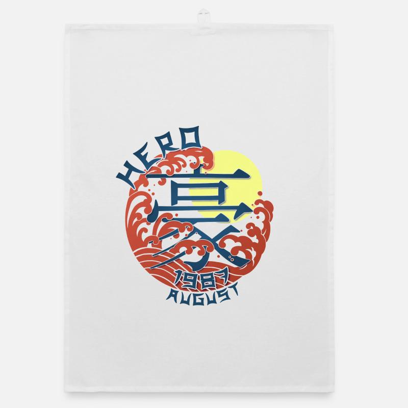 Japan Hero since August 1987 Geburtstaggeschenk Organic Geschirrtuch