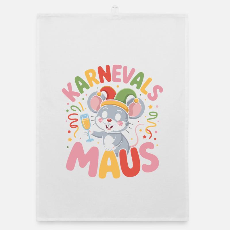 Souris de carnaval Souris de Cologne Souris de carnaval Torchon bio