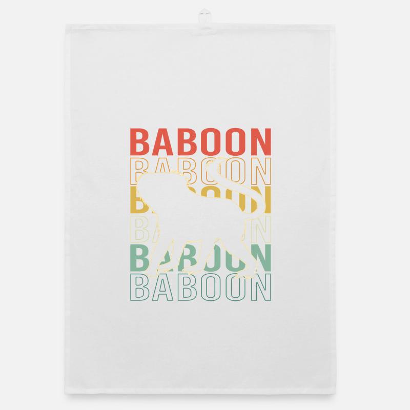 Babouin Babouin Primate Singe Singe Torchon bio