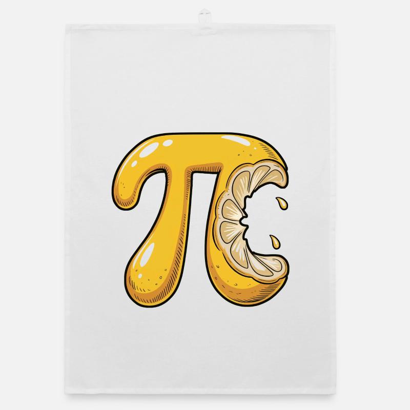 Zitrone Pi Mathe Organic Geschirrtuch