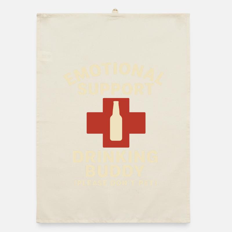 Emotional Support Drinking Buddy Statement Organic dish towel
