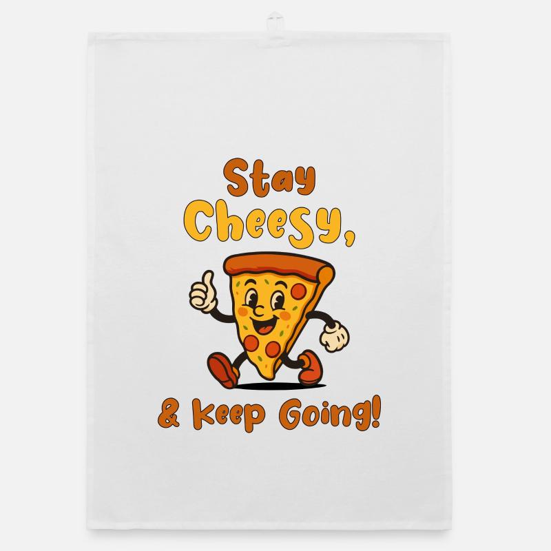 Stay Cheesy & Keep Going Organic dish towel