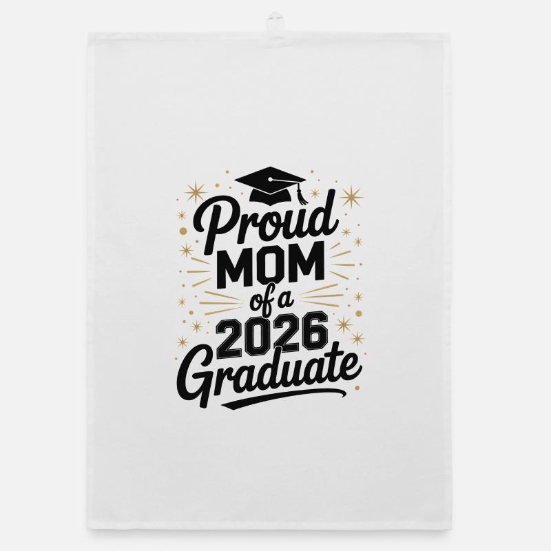 Stolze Mutter eines Absolventen des Jahres 2026 Organic Geschirrtuch