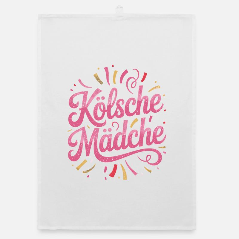 Kölsche Mädche Karneval Köln Kölle Kölsch Mädchen Organic Geschirrtuch