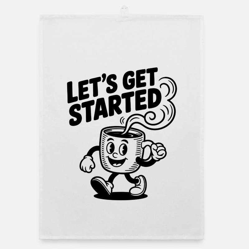 Let’s Get Started Kaffeetasse Organic Geschirrtuch