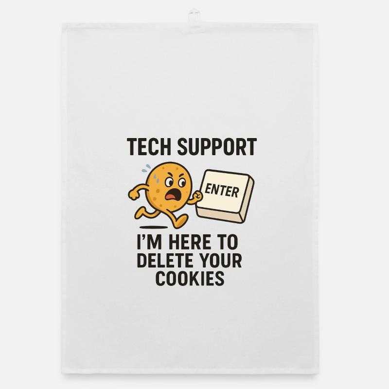 Tech Support I'm Here To Delete Your Cookies - Organic Geschirrtuch - Weiß