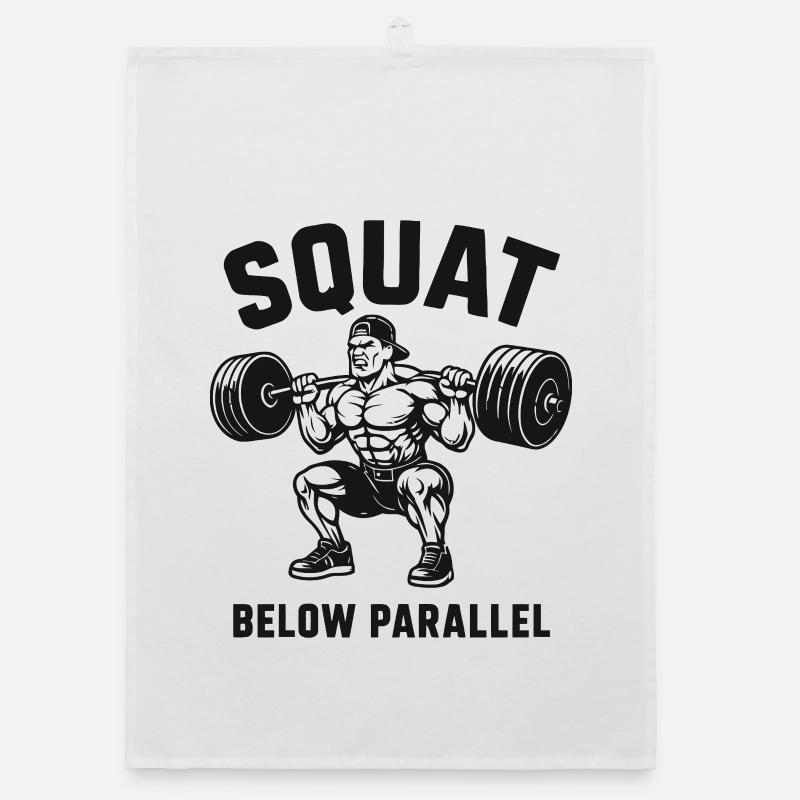 Squat Below Parallel Heavy Lifter Organic dish towel