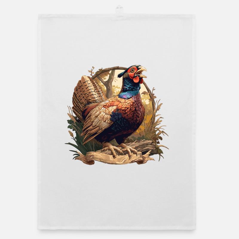 Pheasants Pheasant Organic dish towel