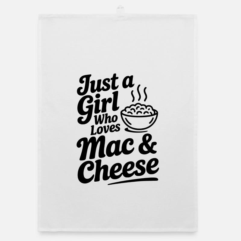 Nur ein Mädchen, das Mac & Cheese liebt Organic Geschirrtuch
