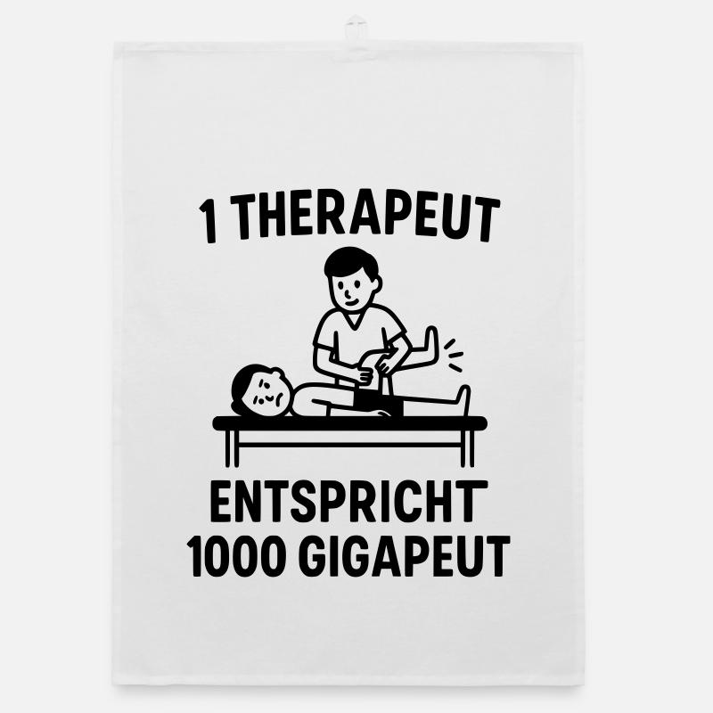 witziger physio spruch therapeut gigapeut - Organic Geschirrtuch - Weiß