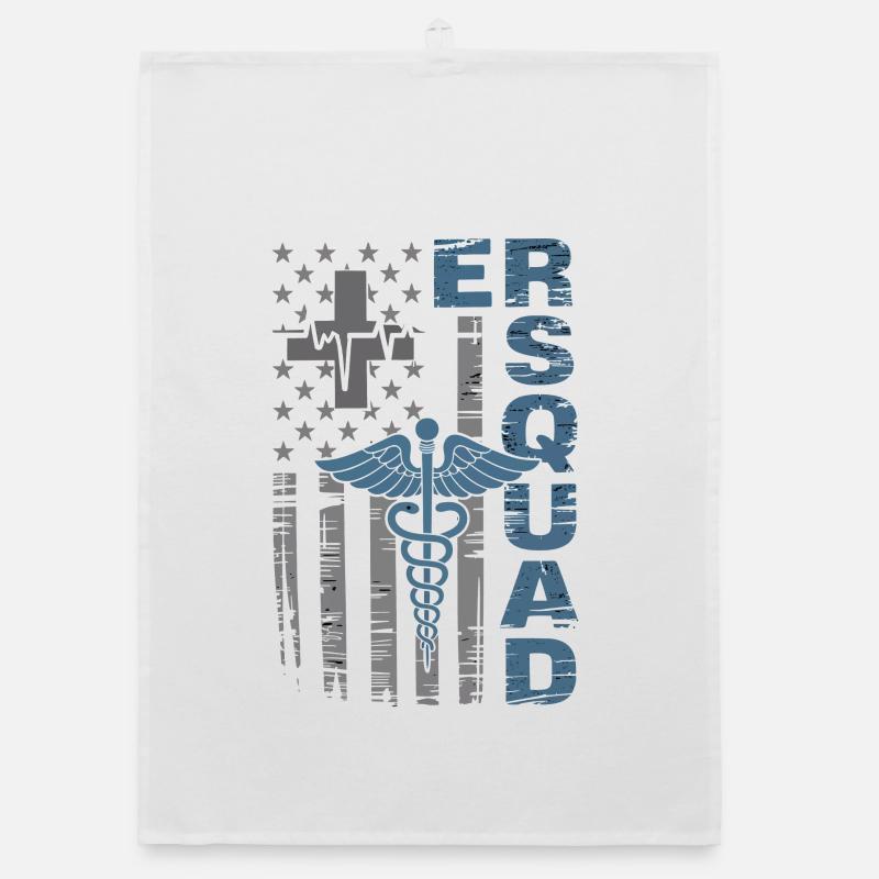 Caduceus Emergency Crest Organic dish towel