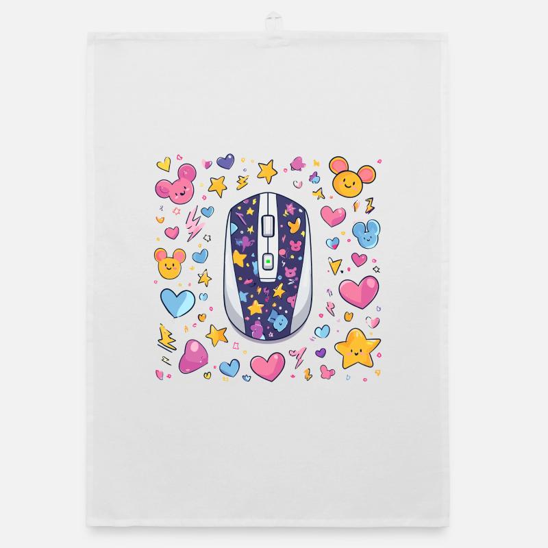 Kawaii Mouse Star Magic Organic dish towel