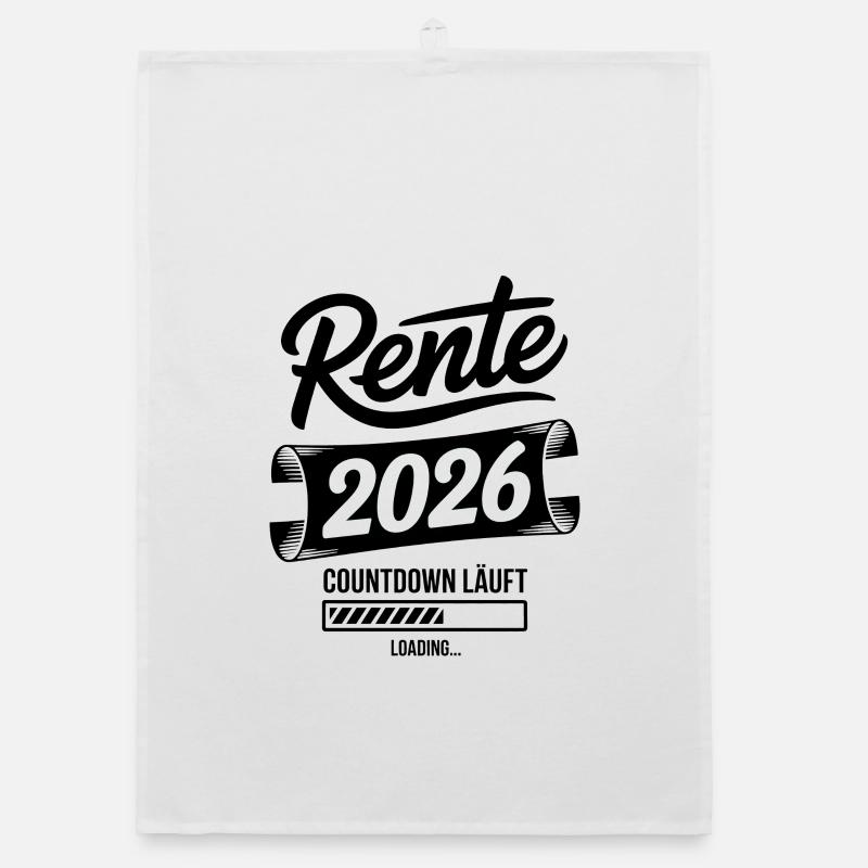 Pension 2026 Countdown Chart Organic dish towel