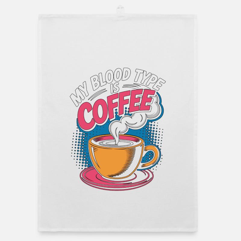 Lab Technician My Blood Type Is Coffee Phlebotomy Organic dish towel