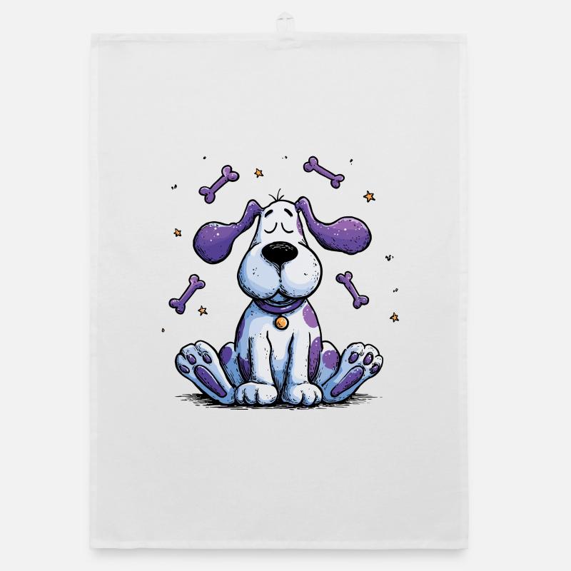 Chien de l’Espace avec Étoile d’Os Torchon bio