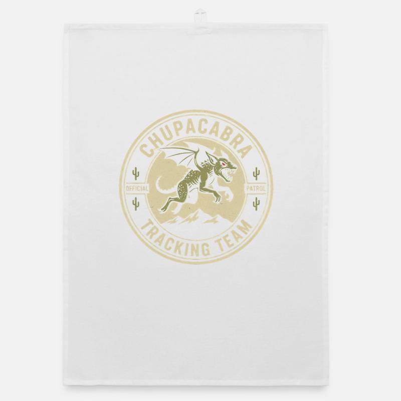 Chupacabra Pursuit Team Funny Cryptid Chupac Organic dish towel