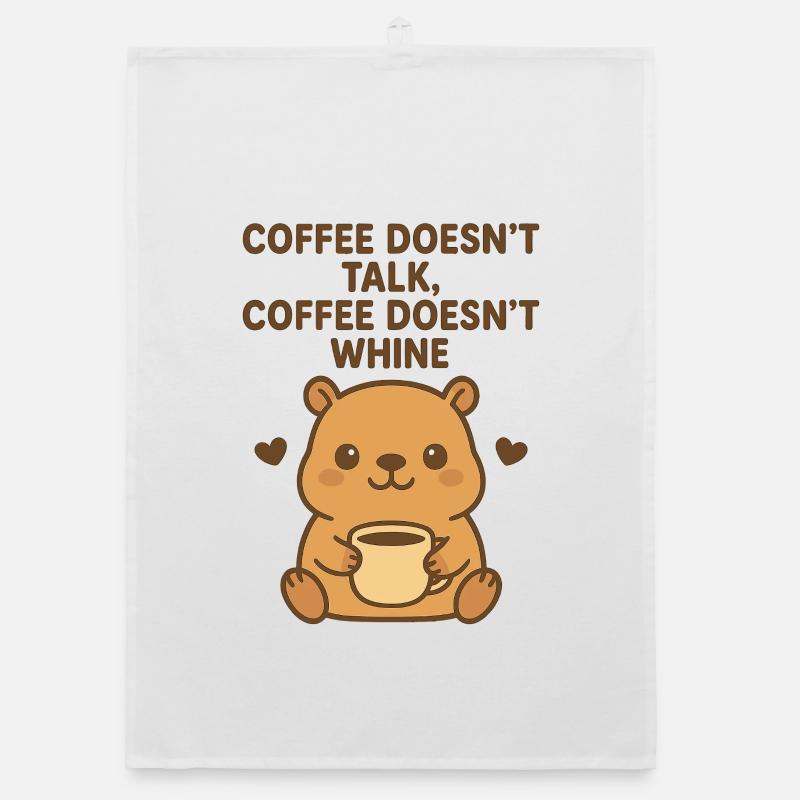 Coffee doesn't make much talk Organic dish towel
