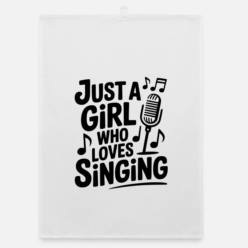 Nur ein Mädchen, das gerne singt Organic Geschirrtuch