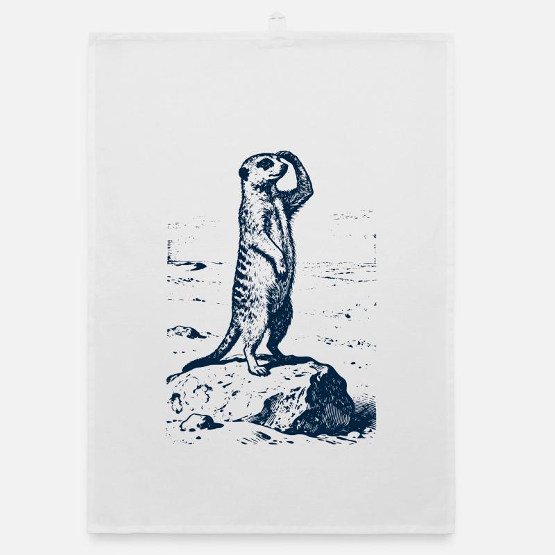 Erdmännchen Wache Organic Geschirrtuch