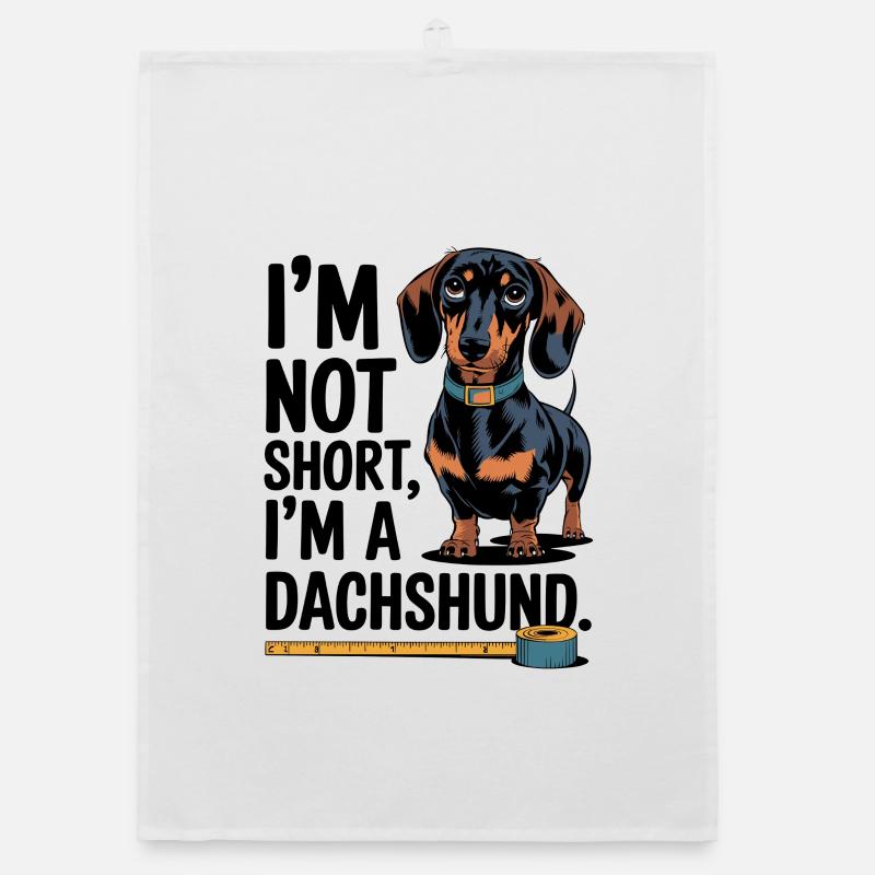 Ich Bin Nicht Klein, Ich Bin Ein Dackel Organic Geschirrtuch