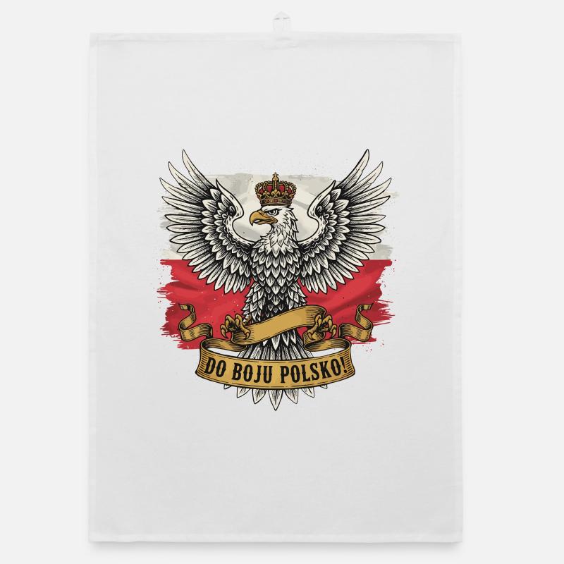 For Poland Into Battle Eagle Organic dish towel