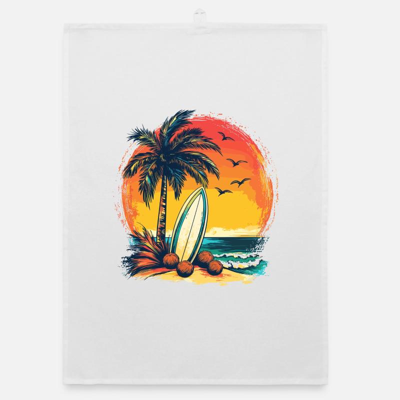 Sunset Palm Beach Surf Torchon bio