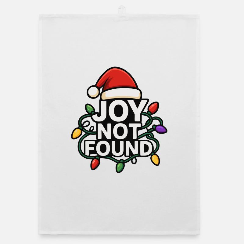 Joy Not Found Funny Christmas Subtle Organic dish towel