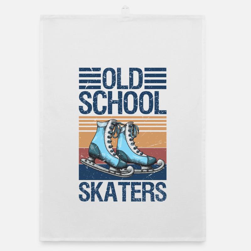 Old School Skaters Roller Skating Roller Derby Organic Geschirrtuch