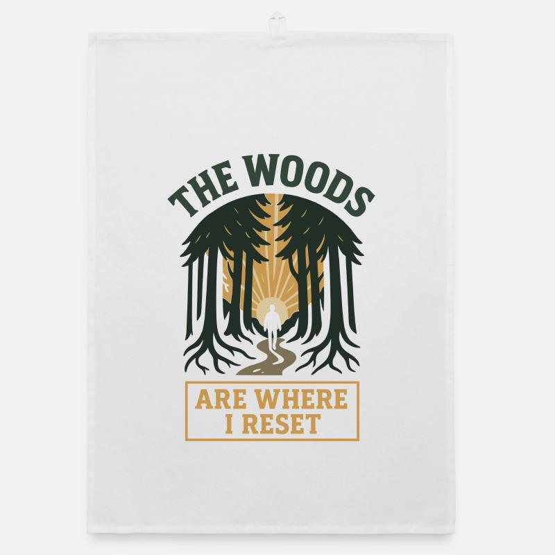 Forest Walk Overthinker Mental Reset Organic Geschirrtuch