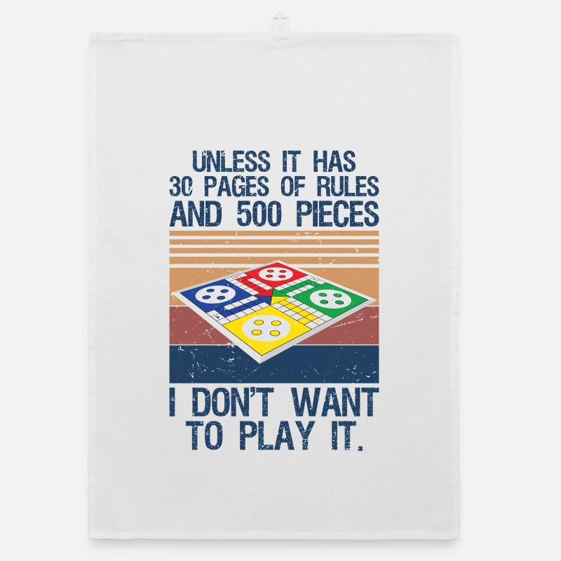 Board Game Joke Funny Board Game - Organic Geschirrtuch - Weiß