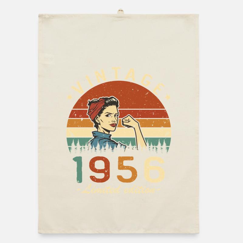 Geburtstagsgeschenk der Retro-Ehefrau von 1956 Organic Geschirrtuch