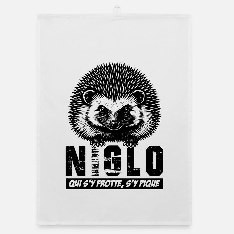 Igel – NIGLO, der sich daran reibt, wird gestochen, Organic Geschirrtuch