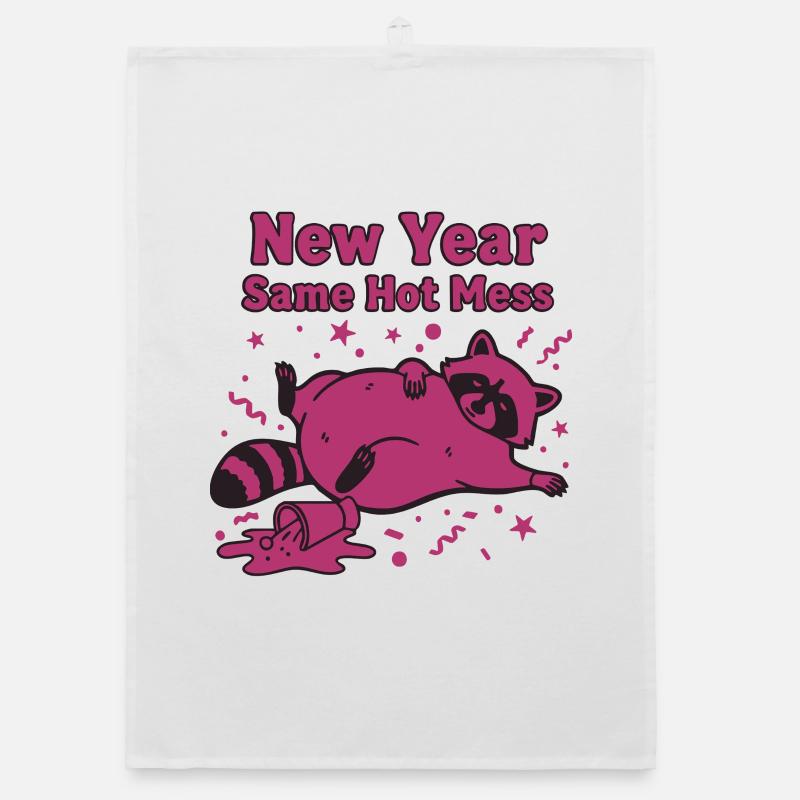 New Year Same Hot Mess Celebration 2025 Organic dish towel