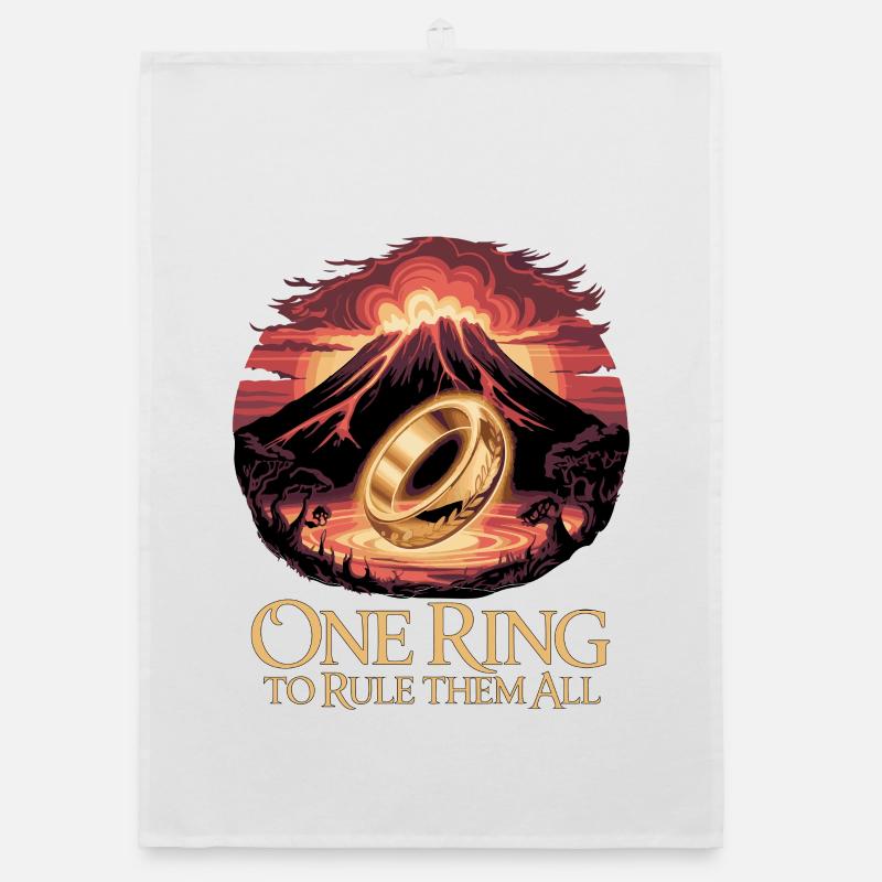 Volcanic Ring Crest Organic dish towel
