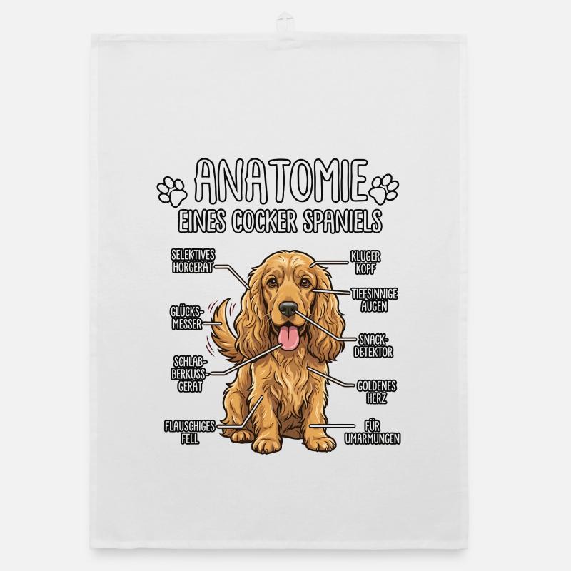 Cocker Spaniel: Die wahre Anatomie Organic Geschirrtuch
