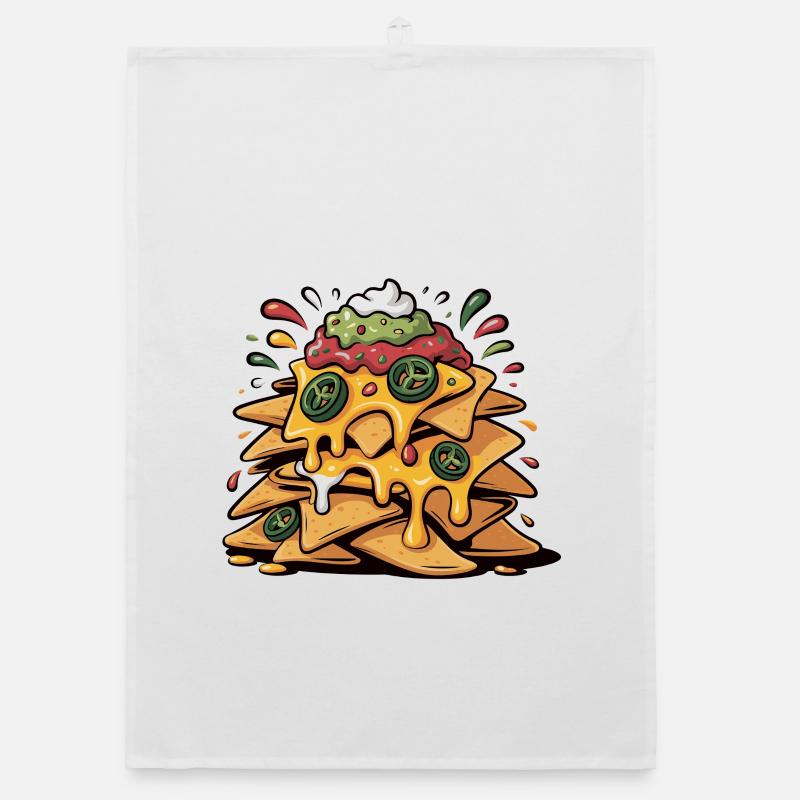Cheese Nacho Tower Explosion Organic dish towel